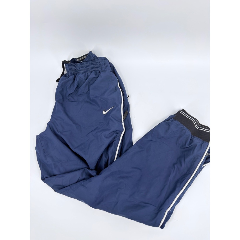 Nike Track Pants Windbreaker 90s Vintage Streetwear Men Size Medium Navy Blue
